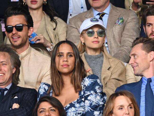 Ariana Grande, Andrew Garfield y Tom Hiddleston, entre otros en la final de Wimbledon. / Getty Images