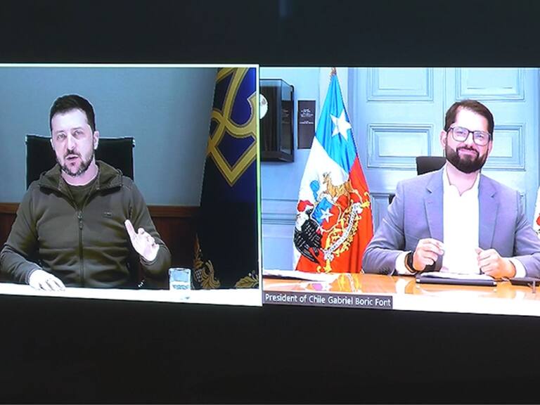 Ucrania, Chile, mandatario chileno, reunión telemática vía Zoom, Una reunión con la Cámara y el Senado, Volodímir Zelenski, Presidente de Ucrania,
