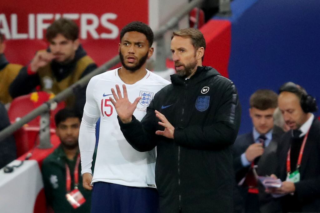 Gareth Southgate en un partido Inglaterra-Montenegro