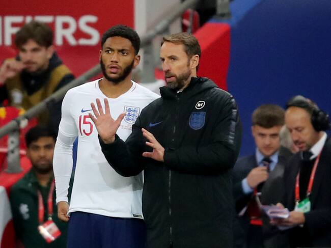 Gareth Southgate en un partido Inglaterra-Montenegro