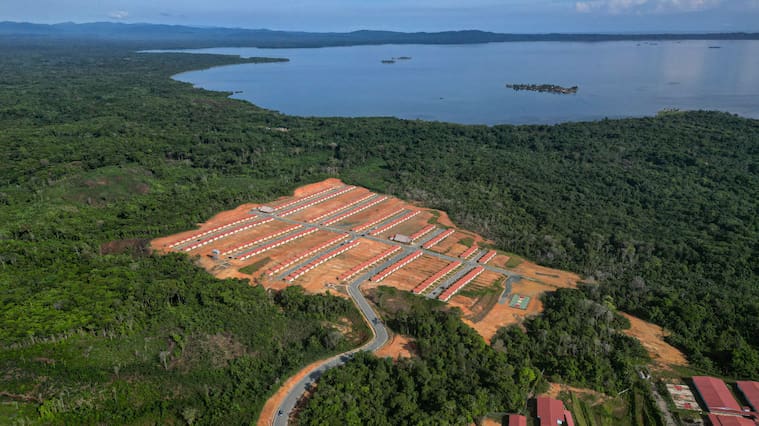 Vista del barrio Carti Port en Guna Yala Comarca de Panamá, en donde fueron reubicados un grupo de indígenas ante la crisis del cambio climático.