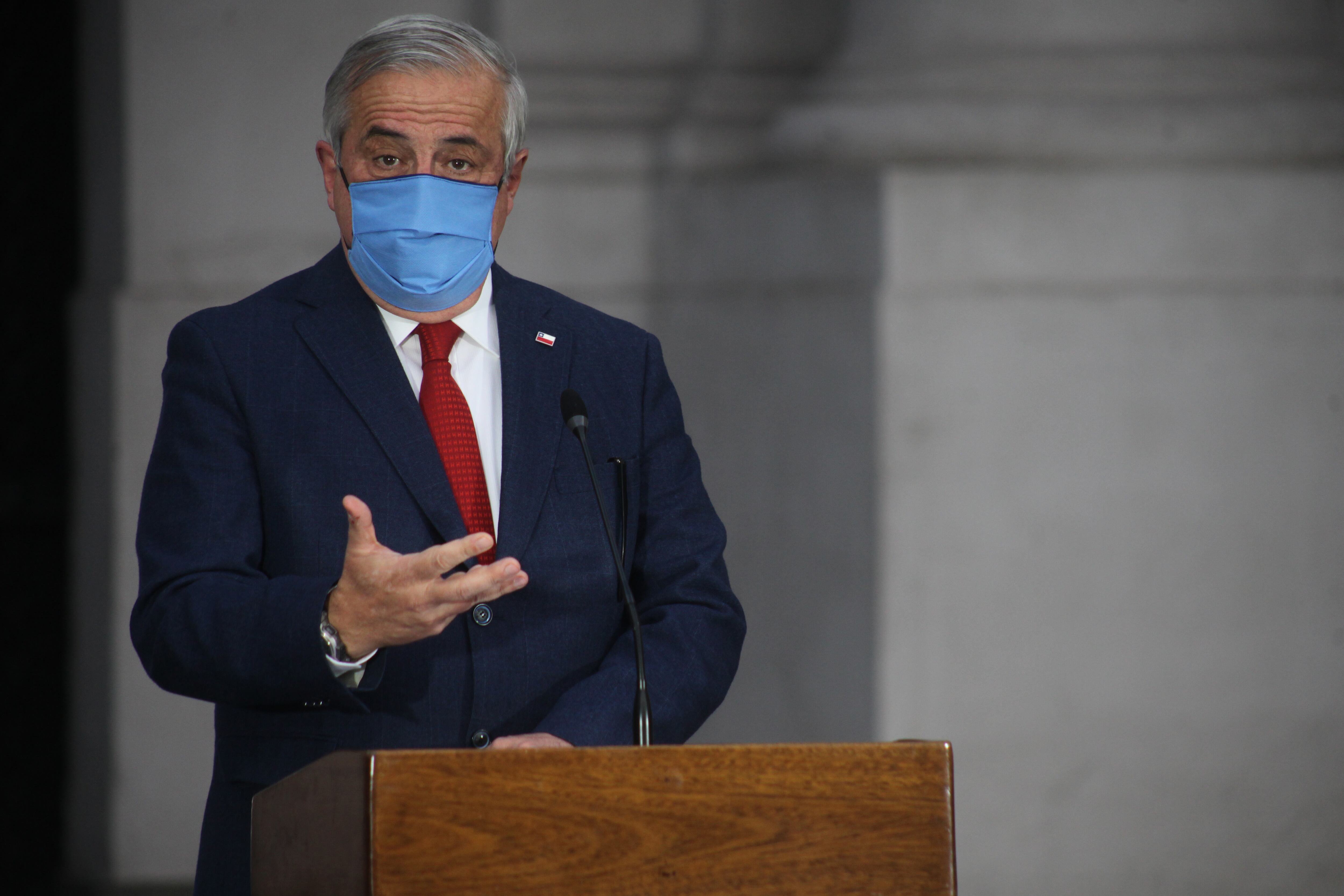 13 DE JUNIO DE 2020/SANTIAGO 
El exministro de Salud, Jaime Mañalich, realiza punto de prensa, tras el cambio de ministro, en el Patio de los Cañones, en el Palacio de La Moneda, Santiago.

FOTO: AILEN DIAZ/AGENCIAUNO