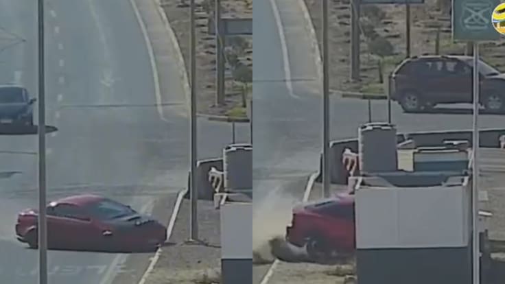 Impacto en Alto Hospicio: auto choca y termina incrustado en garita de Carabineros
