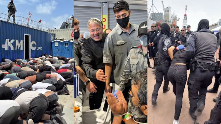 Maniatados y hacinados: ministro israelí publica video humillando a activistas detenidos de la Flotilla Global Sumud