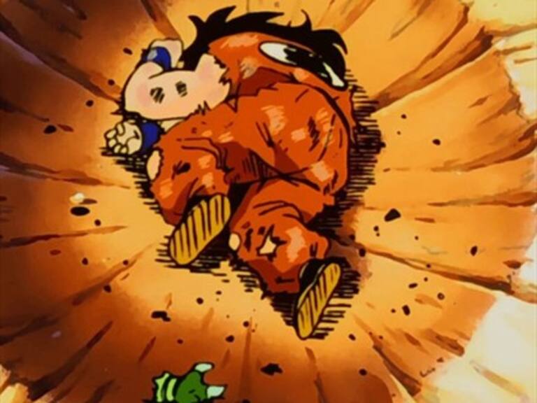 Realizan gigante monumento de la muerte de Yamcha de DBZ en Shangai, China