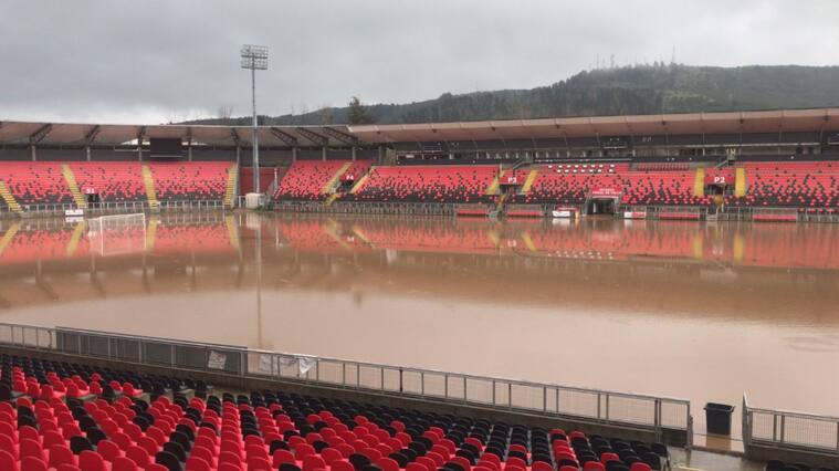 El impactante estado del Fiscal de Talca tras el desborde del Río Claro