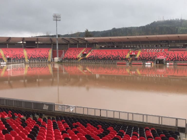 El impactante estado del Fiscal de Talca tras el desborde del Río Claro