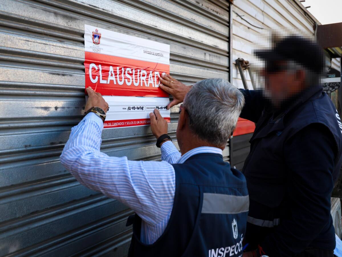 Clausuran tres locales en Maipú por operar sin patentes ni autorizaciones vigentes