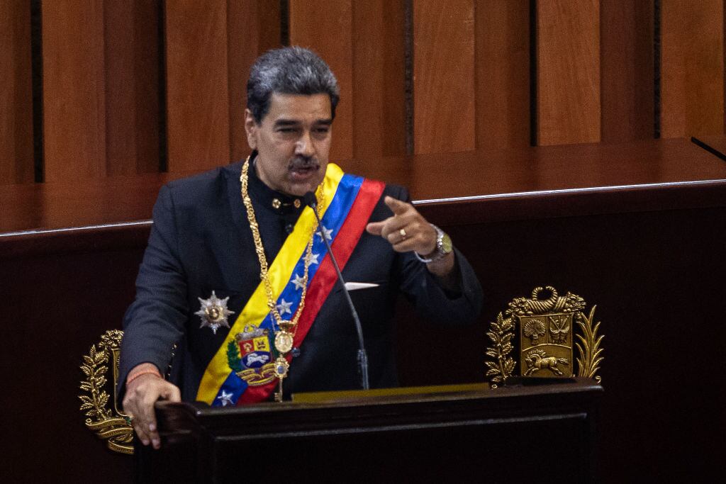 El presidente de Venezuela, Nicolás Maduro, habla ante el congreso del país sudamericano en la ciudad de Caracas.