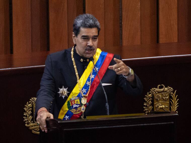 El presidente de Venezuela, Nicolás Maduro, habla ante el congreso del país sudamericano en la ciudad de Caracas.