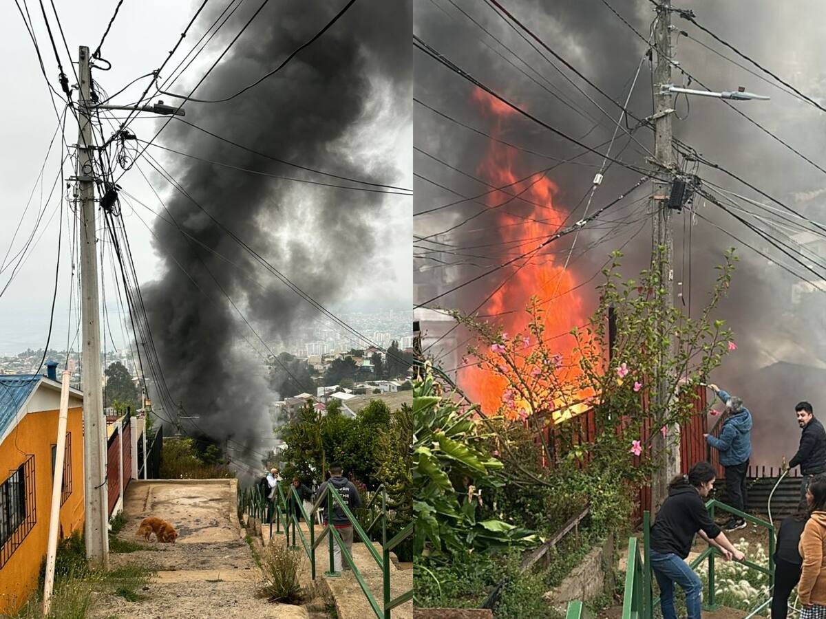 Incendio consume casa en parte alta de Viña del Mar: confirman una persona fallecida