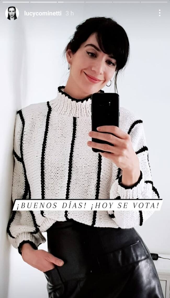 Chilenos famosos votando | Lucy Cominetti