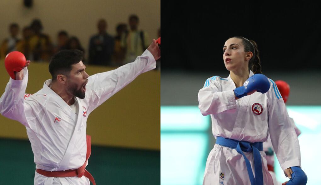 Valentina Toro y Rodrigo Rojas logran el oro en el karate de Santiago 2023