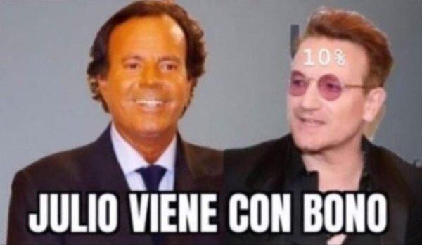 Julio viene con Bono: memes de julio