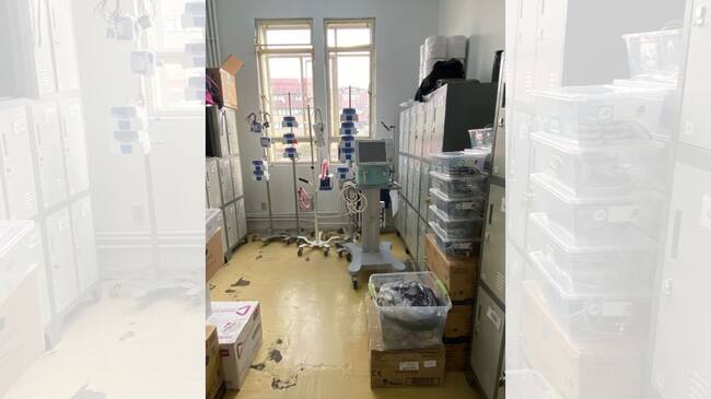 Camas de emergencia del Hospital de Valdivia. / Cedida.