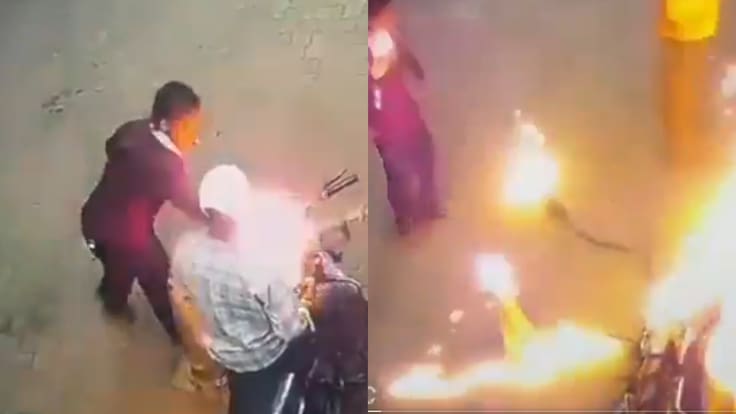 Hombre enciende cigarro en bencinera y provoca grave incendio en India: hay dos detenidos