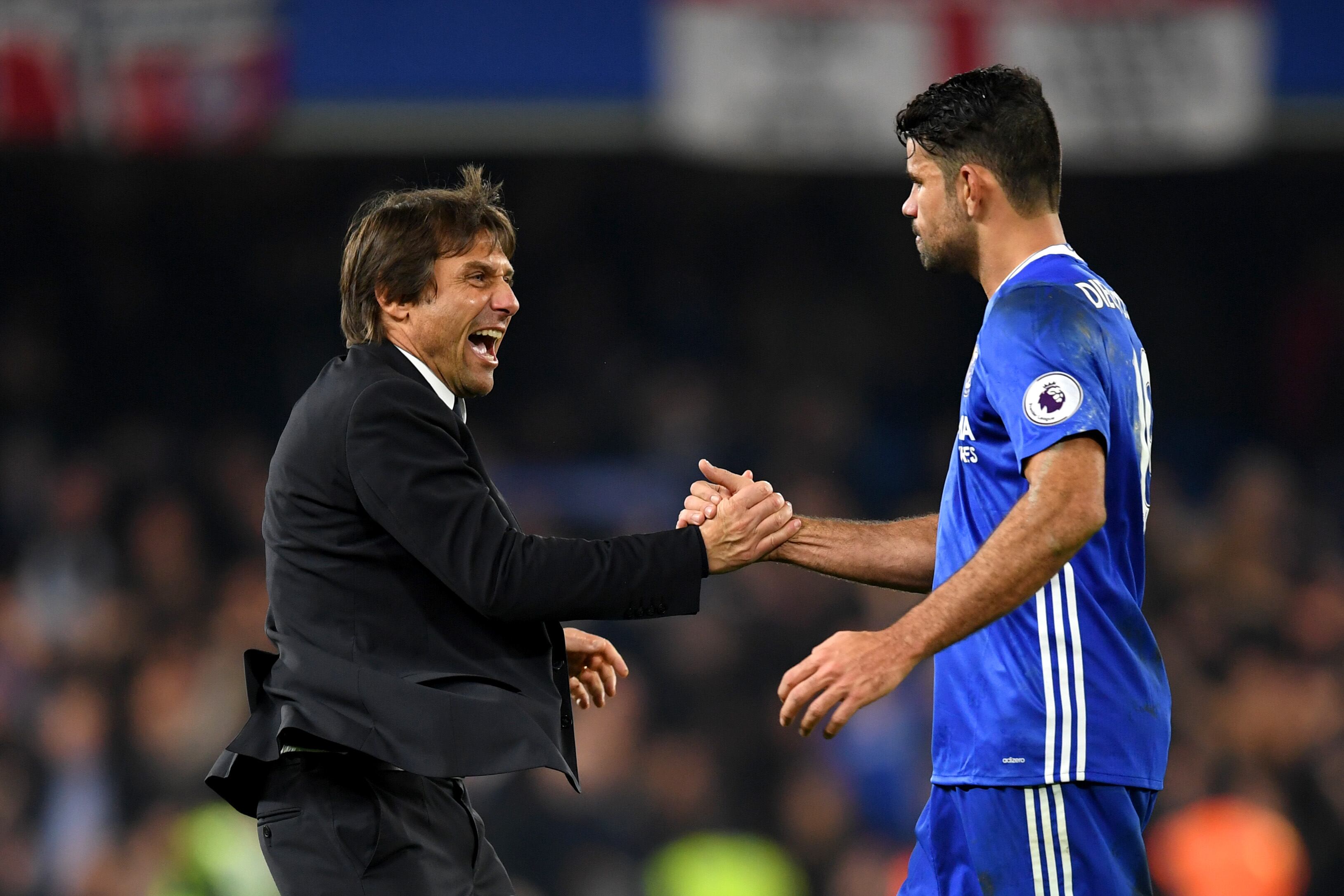 Diego Costa y Antonio Conte (Getty Images)