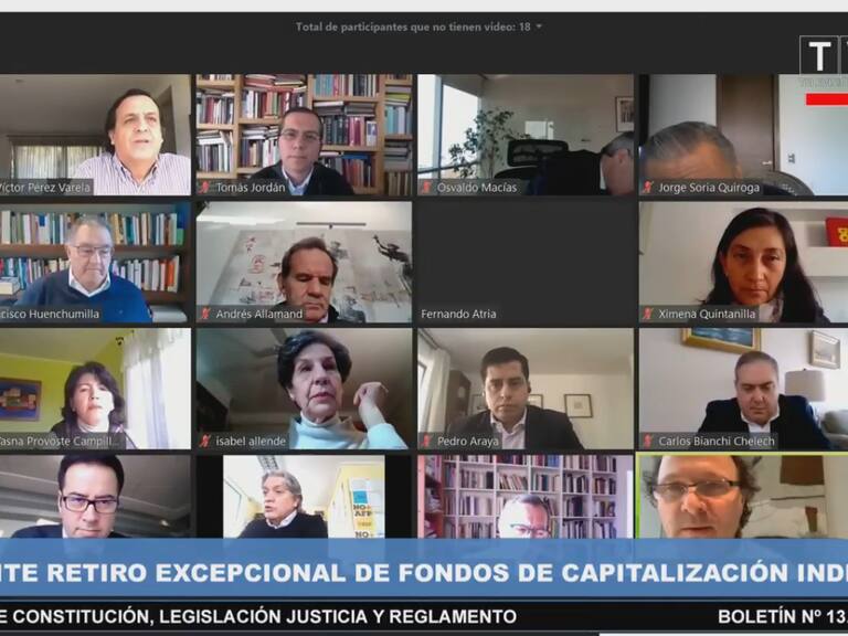 Comisión de Constitución del Senado aprueba en general retiro del 10% de fondos de las AFP por pandemia