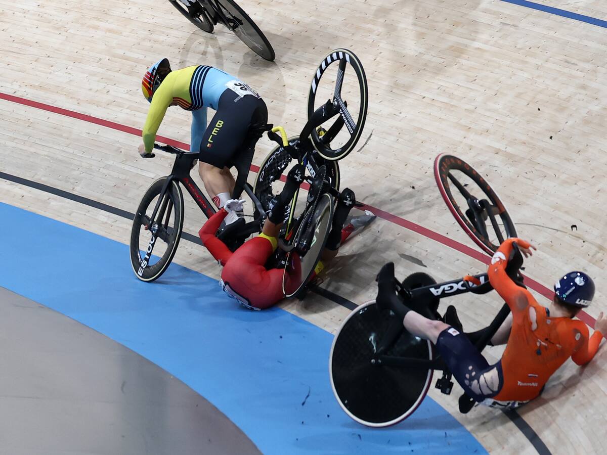 Dejó tres lesionadas: el múltiple accidente que generó preocupación en el ciclismo de pista de París 2024