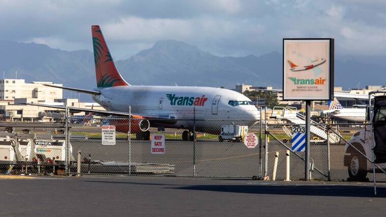Un avión de carga Boeing 737 de la empresa Transair