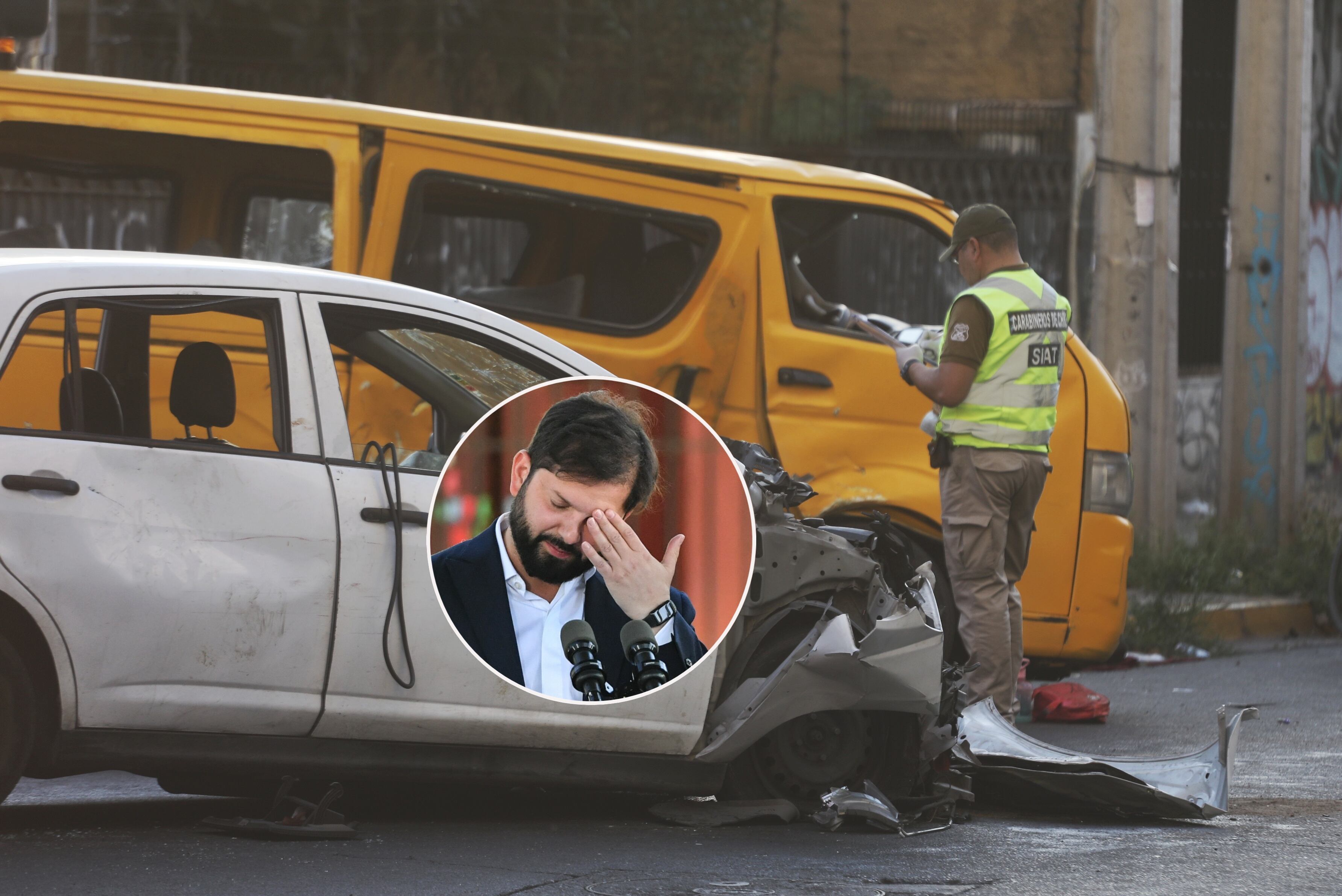 Accidente en Recoleta - Presidente Gabriel Boric