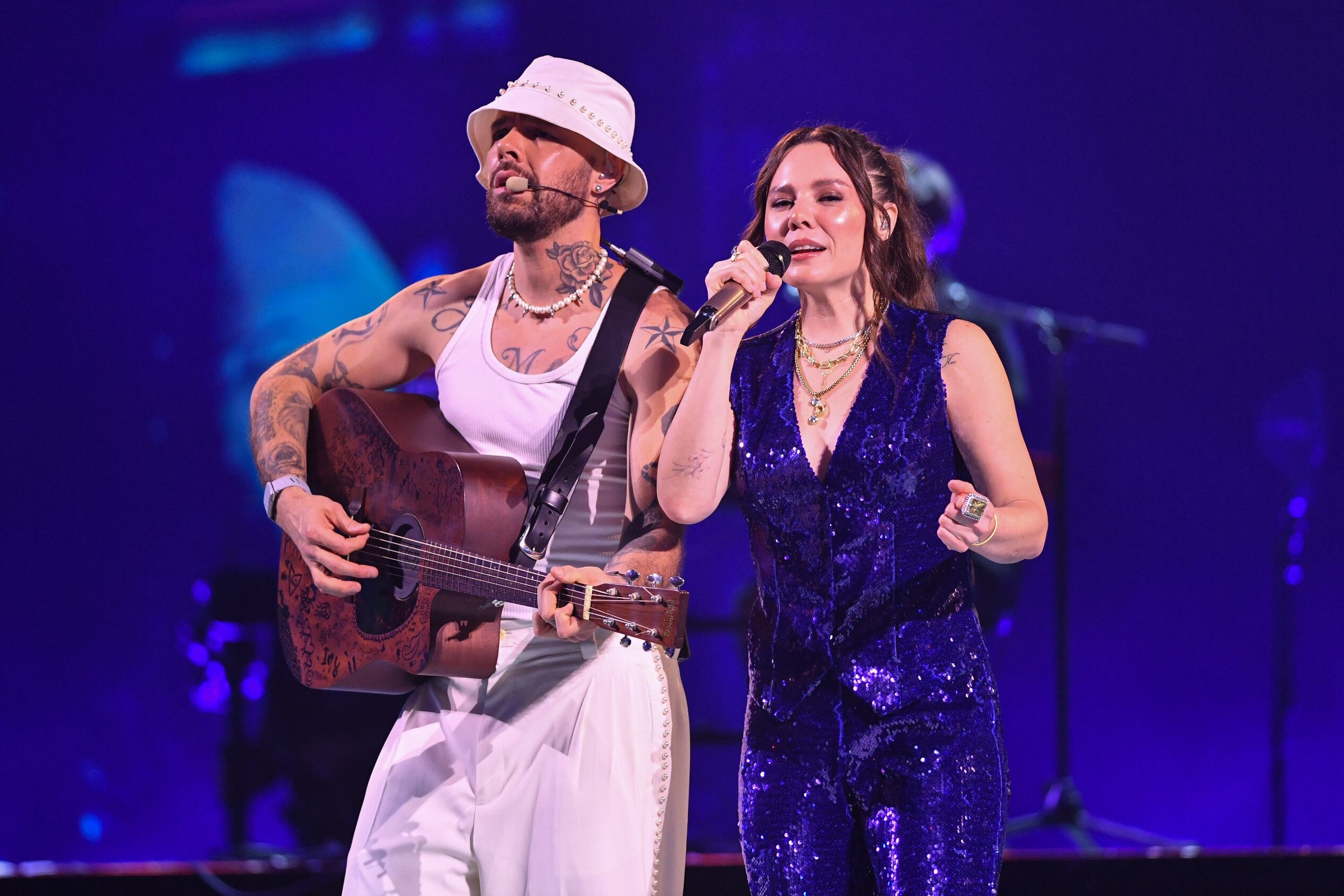 24 de febrero de 2026/VIÑA DEL MAREl dúo mexicano Jesse y Joy, se presenta en la Quinta Vergara, durante la tercera noche del Festival Internacional de la Canción de Viña del Mar 2026.
FOTO: OSCAR GUERRA/AGENCIAUNO
