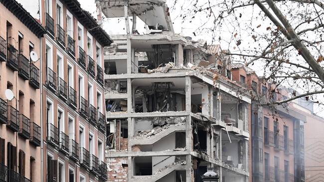 Explosión edificio Madrid, España