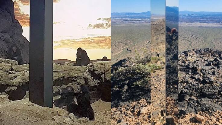 Parecido al de “2001: Odisea del espacio”: descubren un extraño monolito en medio del desierto