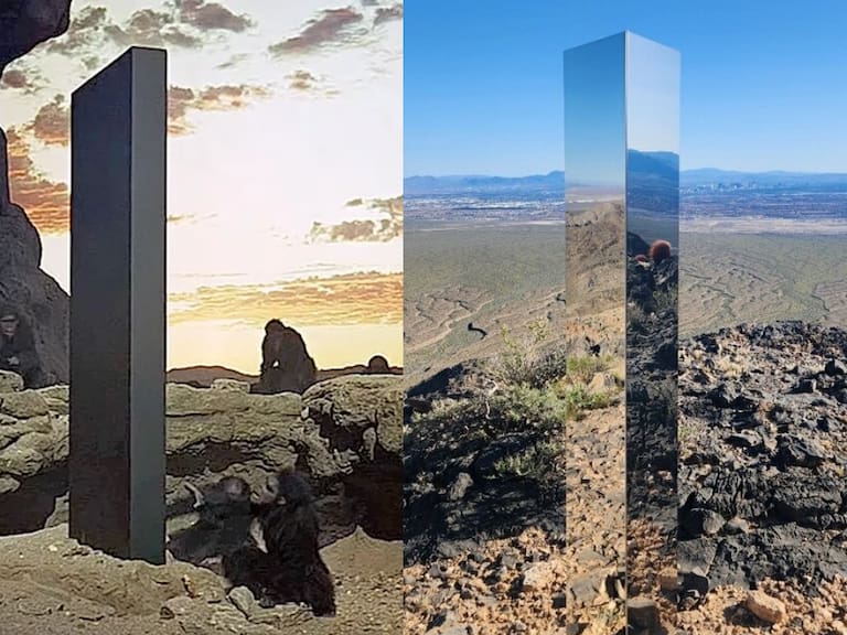 Parecido al de “2001: Odisea del espacio”: descubren un extraño monolito en medio del desierto
