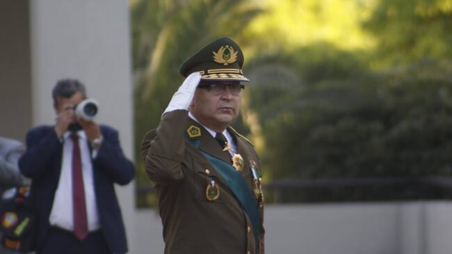 25 de Noviembre de 2020/SANTIAGOGeneral Ricardo Yáñez, durante el Acto oficial de cambio de mando del General Director de Carabineros de Chile, realizado en la Escuela de Carabineros, Comuna de Providencia.
FOTO: MAURICIO MENDEZ/ AGENCIAUNO