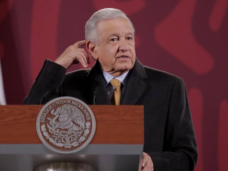 El presidente de México Andrés Manuel Lopez Obrador ante la prensa