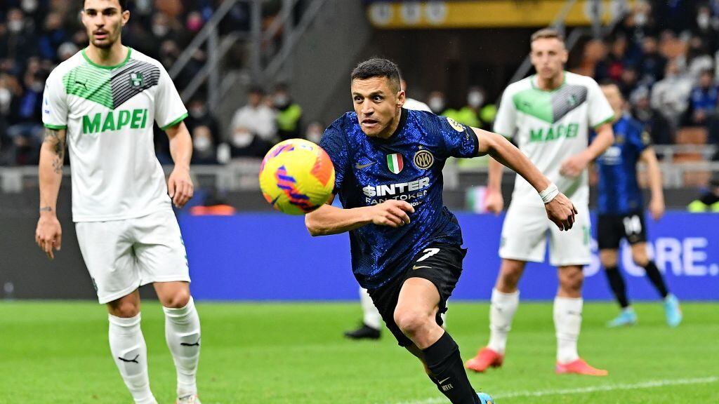Alexis Sánchez y el Inter de Milán fueron sorprendidos por el Sassuolo en la Serie A