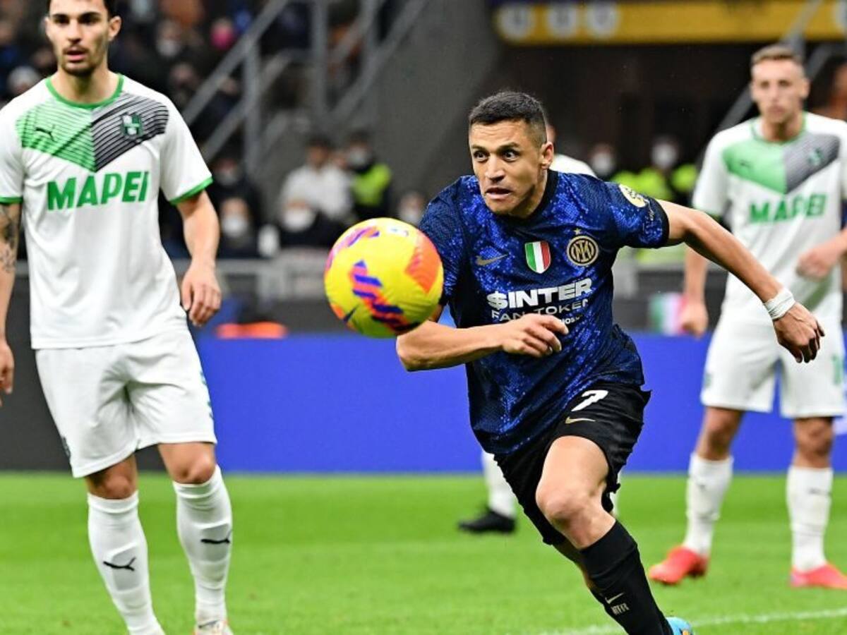 Alexis Sánchez y el Inter de Milán fueron sorprendidos por el Sassuolo en la Serie A