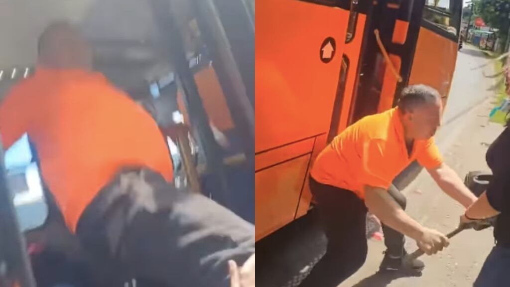 Conductor de microbús golpea violentamente a estudiantes que lo increparon por ir muy rápido en Valdivia