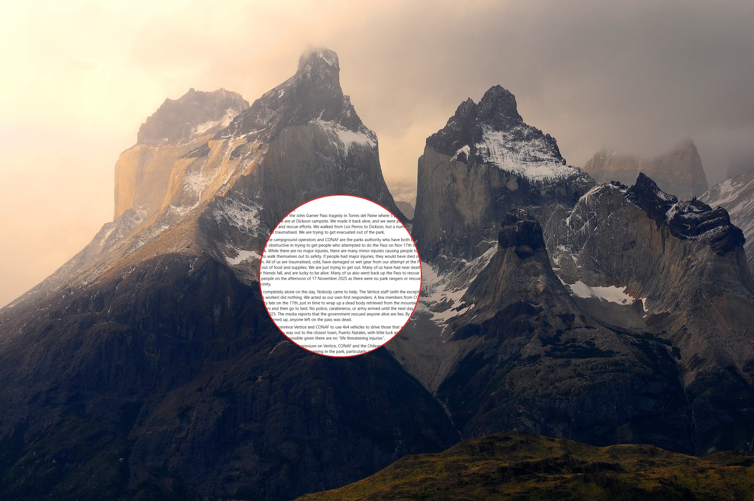 Sobrevivientes relatan dramático escape tras tragedia en Torres del Paine