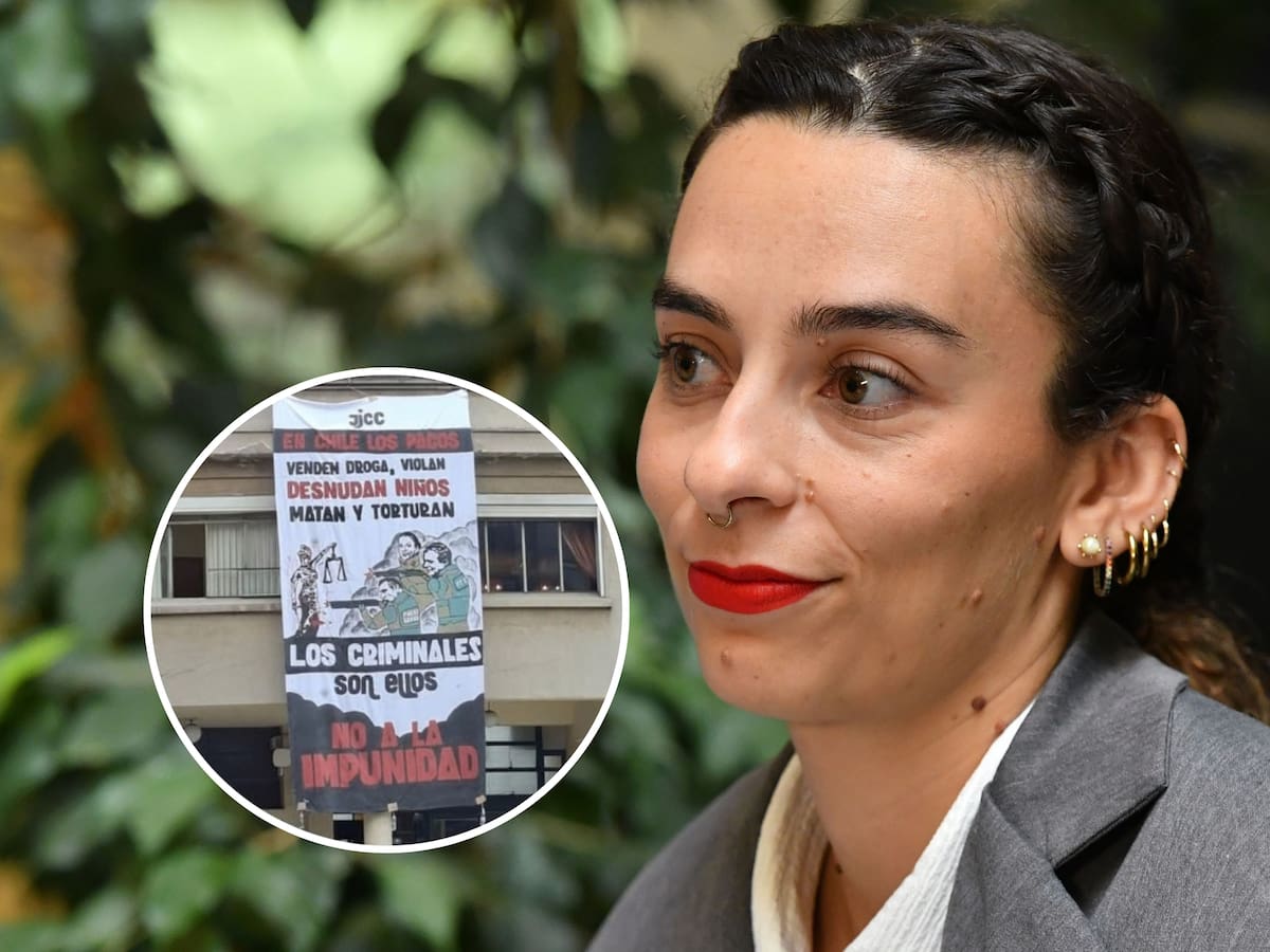 Diputada Rodríguez acusa a las JJ.CC. de instalar lienzo en su contra en la Universidad de Chile: “No me amedrentan”
