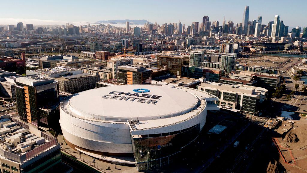 Un vacío Chase Center de los Golden Statw Warriors debido a la pandemia del Covid-19