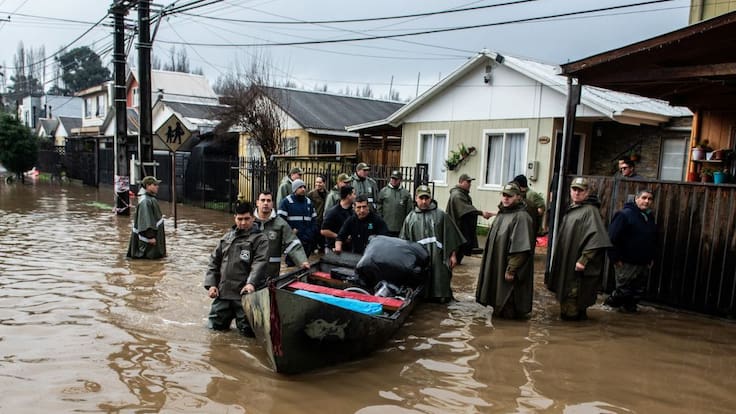 Sistema frontal deja más de 2.500 damnificados y 6.500 aislados en Chile: La Araucanía concentra el mayor impacto