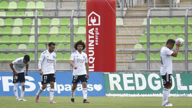 06 DE ENERO DE 2021/VALPARAISOJugadores de Colo Colo en lamento, durante el partido valido por la fecha 28 del Campeonato Nacional AFP PlanVital 2020, entre Santiago Wanderers y Colo Colo, disputado en el Estadio Elias Figueroa Brander.
FOTO: LEONARDO RUBILAR CHANDIA/AGENCIAUNO