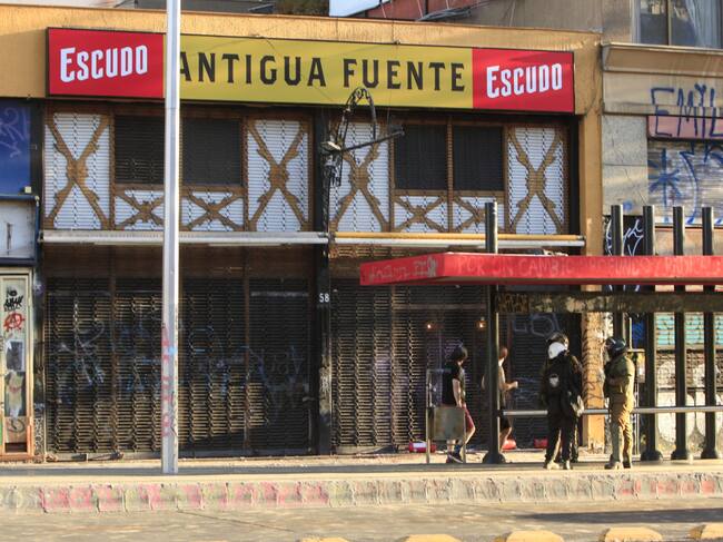 La Antigua Fuente, ex Fuente Alemana, durante esta jornada. Foto: Agencia Uno