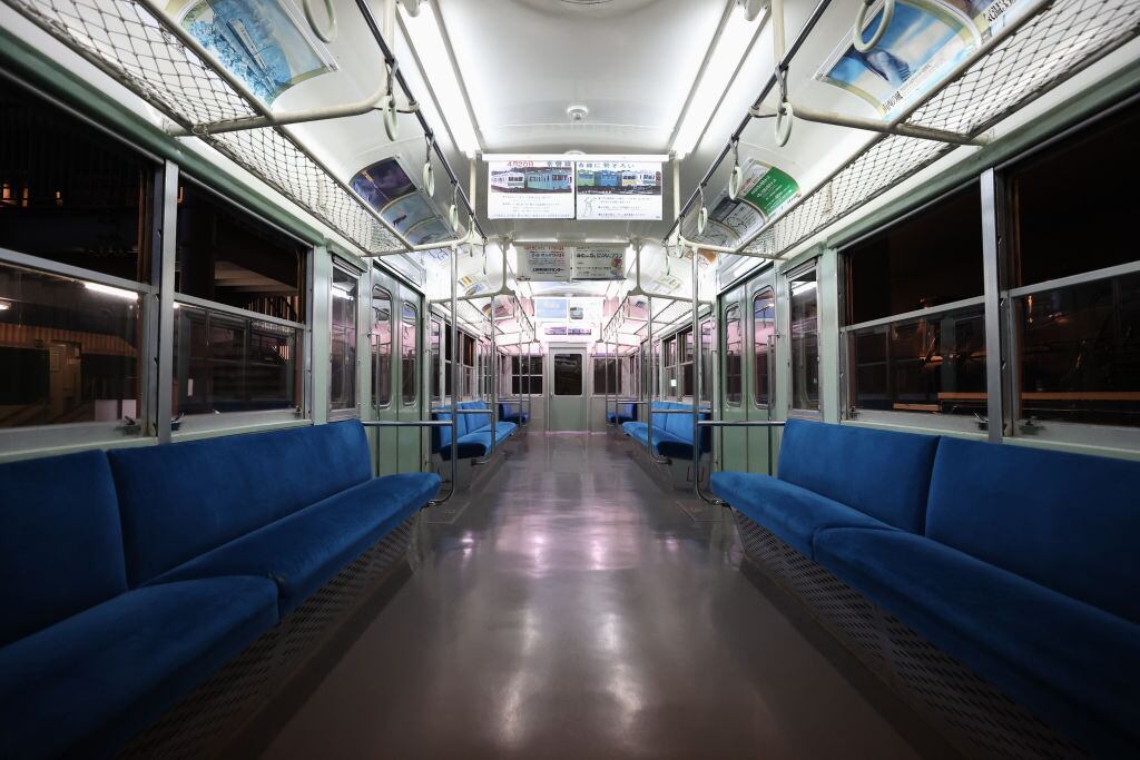SAITAMA, JAPAN - JUNE 10: An interior view of a classic train displayed at The Railway Museum on the first day of re-opening on June 10, 2020 in Saitama, Japan. The Railway Museum was closed since February 29, 2020 due to Covid-19. (Photo by Takashi Aoyama/Getty Images)