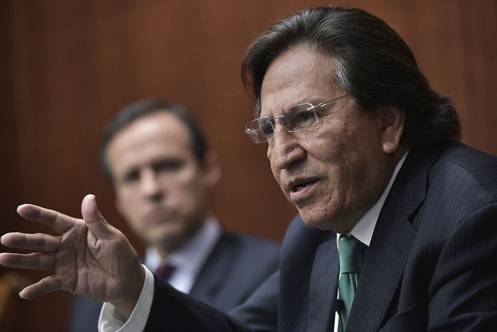 El expresidente del Perú, Alejandro Toledo, en un foro de debate