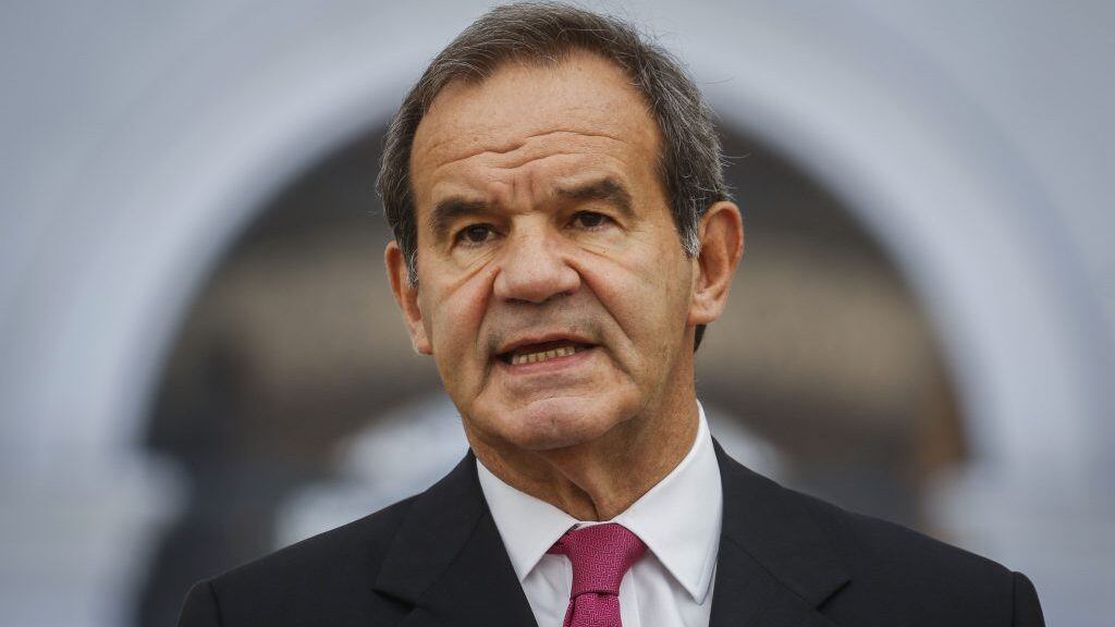 7 de mayo del 2021/SANTIAGOEl ministro de Relaciones Exteriores, Andrés Allamand, realiza un punto de prensa, tras reunirse con el Presidente de la Republica, por acuerdos tomados con el gobierno de Bolivia.
FOTO: SEBASTIAN BELTRAN GAETE/AGENCIAUNO