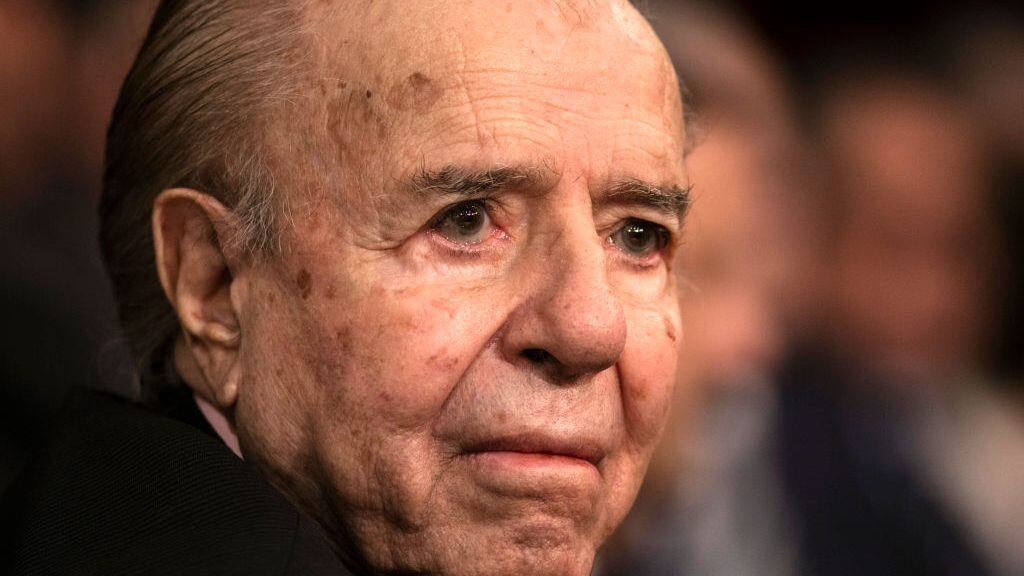 BUENOS AIRES, ARGENTINA - MARCH 01: Former President Carlos Menem looks on during the opening session of the 138th period of the Argentine Congress on March 01, 2020 in Buenos Aires, Argentina. (Photo by Ricardo Ceppi/Getty Images)