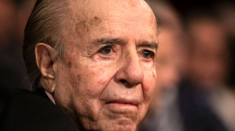 BUENOS AIRES, ARGENTINA - MARCH 01: Former President Carlos Menem looks on during the opening session of the 138th period of the Argentine Congress on March 01, 2020 in Buenos Aires, Argentina. (Photo by Ricardo Ceppi/Getty Images)