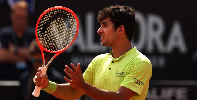 Cristian Garin espera rival en Roma tras baja de Carlos Alcaraz