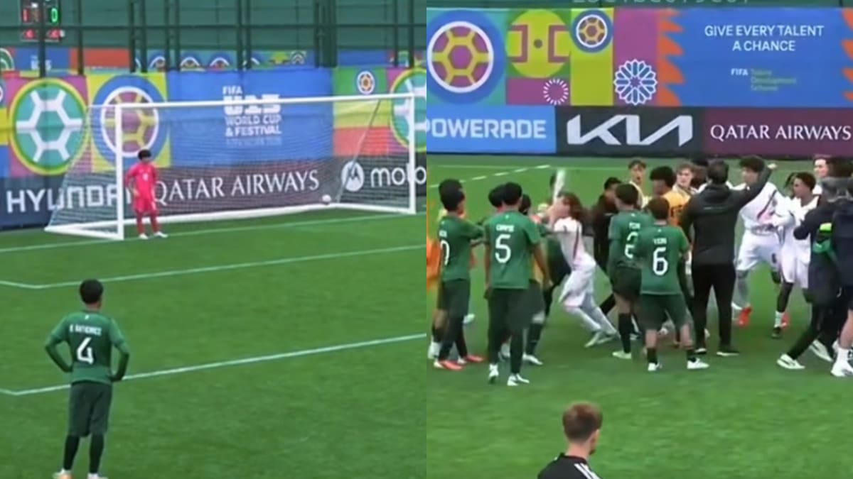 Escándalo en Mundial Sub 15: arquero de Bolivia se negó a atajar un polémico penal y todo terminó en batalla campal