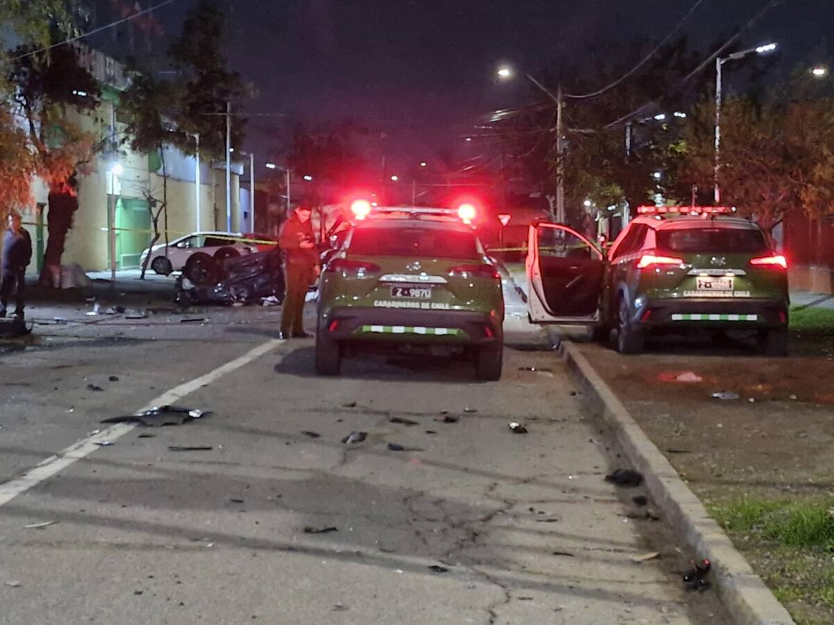 Persecución en Quinta Normal provoca accidente de tránsito múltiple: cuatro personas fueron detenidas