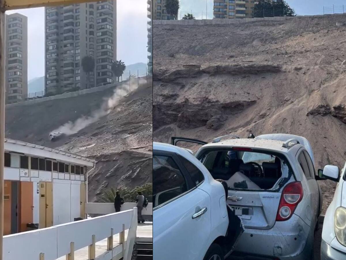 Vehículo se desbarranca y cae dentro del campus de la UCN en Antofagasta: ocupante resultó sin lesiones graves