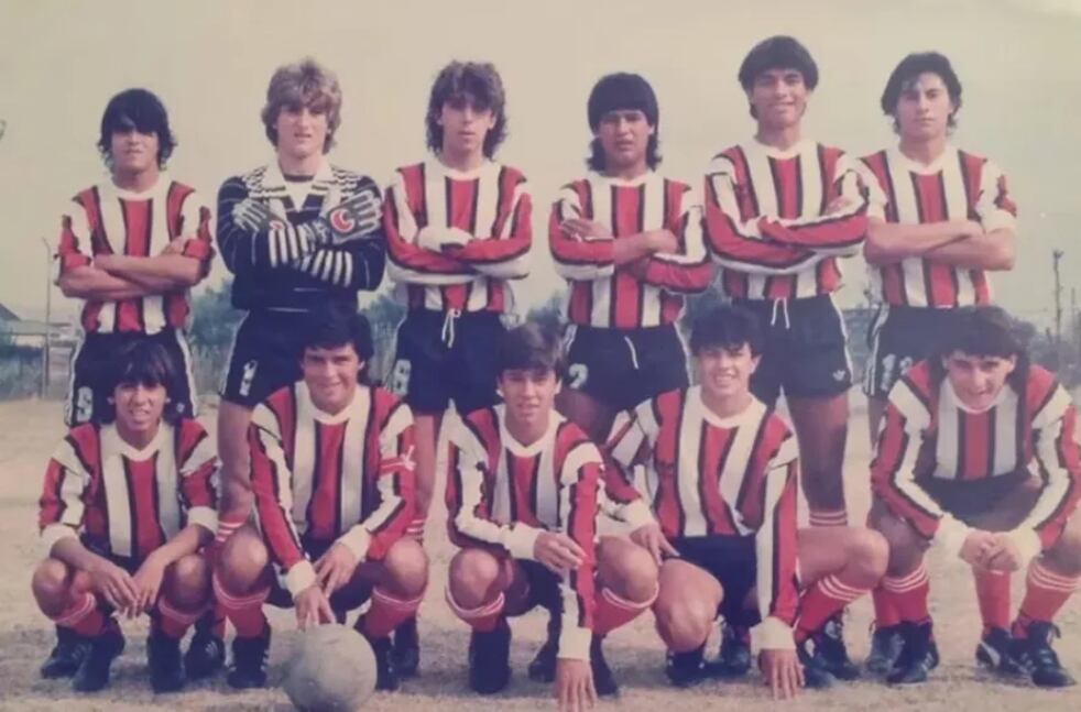 Milei en el plantel de Chacarita.